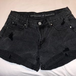 Articles of society Black Jean shorts